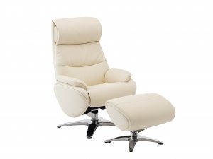 (image for) Barcalounger - Pedestal Chair Adler - Capri White